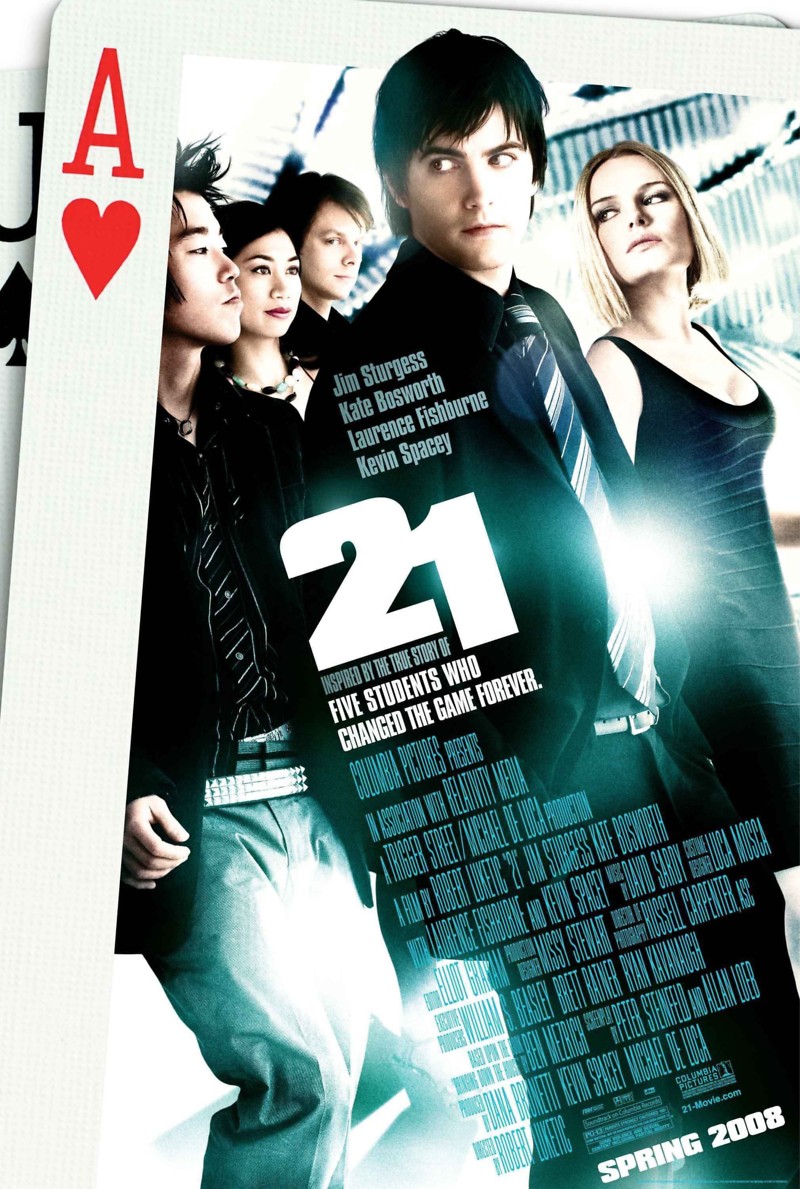 21 (2008) English Full Movie BRRip Dual Audio [English+Hindi] 480p BluRay 450MB
